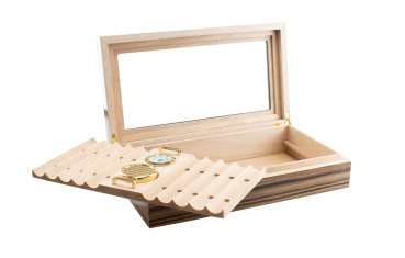 Preview: Humidor "Braun / gestreift" für ca. 20 Zigarren